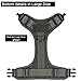 ICEFANG Tactical Dog Harness,Large Size, 2X Metal Buckle,Working Dog MOLLE Vest with Handle,No Pulling Front Leash Clip,Hook and Loop Panel