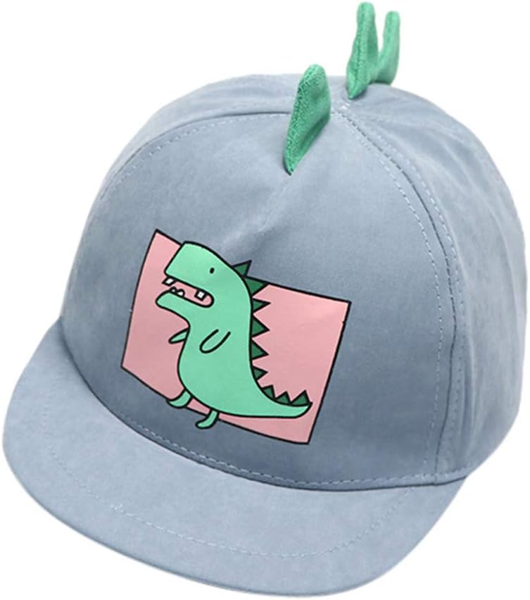 HEETEY Baby Boy Hats Soft Cotton Dinosaur Sunhat Eaves Baseball Cap Sun Hat Beret Children's Color Matching Cartoon Dinosaur Baseball Cap Thin Section Visor Cap for Baby 1-4Years