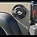 Matte Black Aluminum Fuel Filler Door Cover Gas Tank Cap Compatible for 2007-2017 Jeep Wrangler JK & Unlimited 2/4 Door