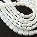 Czechmate 6mm Square Glass Czech 2-Hole Tile Beads - White Pearl (25)