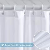 Furlinic White Shower Curtain Anti Mould Waterproof 90x180 cm Polyester view 3
