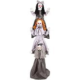 Haunted Hill Farm 5.7-Ft. Triple Zombie Girls Halloween Animatronic