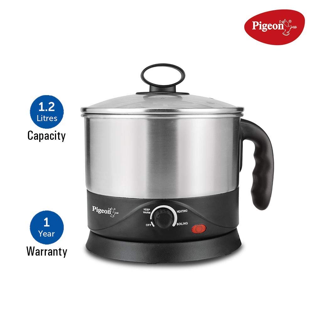 MultiPurpose Kettle 1.2Litre and 600W Pigeon by Stovekraft Best