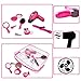 deAO Hairdressing and Vanity Handbag Beauty Set Girls Styling Pretend Makeup and Hair Accessories Playset Including Hairdryer Toy and Curlers