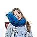 J & U Travel Pillow- For Airplane, Bus, Train & Car- Neck Support Cervical Pillow For Traveling, Sleeping & Office - Best Solution For Relief From Neck Pain Soft & Comfy-Blue