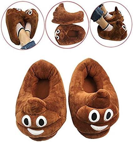 Winter Plush Slippers Creative Men Women Unisex Emoji Soft Cute Cartoon Winter Warm Home Indoor Shoes (Pooh)