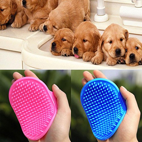 image for Letdown Pet Bath Brush Comb Rubber Glove Hair Fur Grooming Massaging M