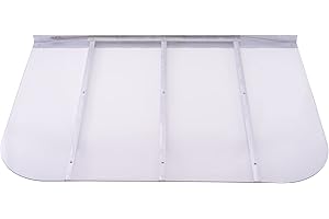 Redi-Exit Sloped Window Well Covers Outside – Basement Window Well Covers for Small Window, Screen for Windows and Splash Guards Window (52" W x 38" L)