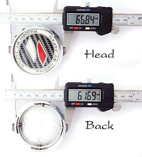 LENSO 4PCS Raiden Hub Caps Wheel Center Cap D1= 62mm. D2= 67mm.Wheel Rim 15" 16" 17"