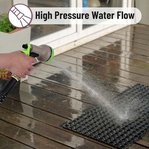 UNCO- Metal Garden Hose with 10 Functions Spray Nozzle, 100 Feet, No photo 12