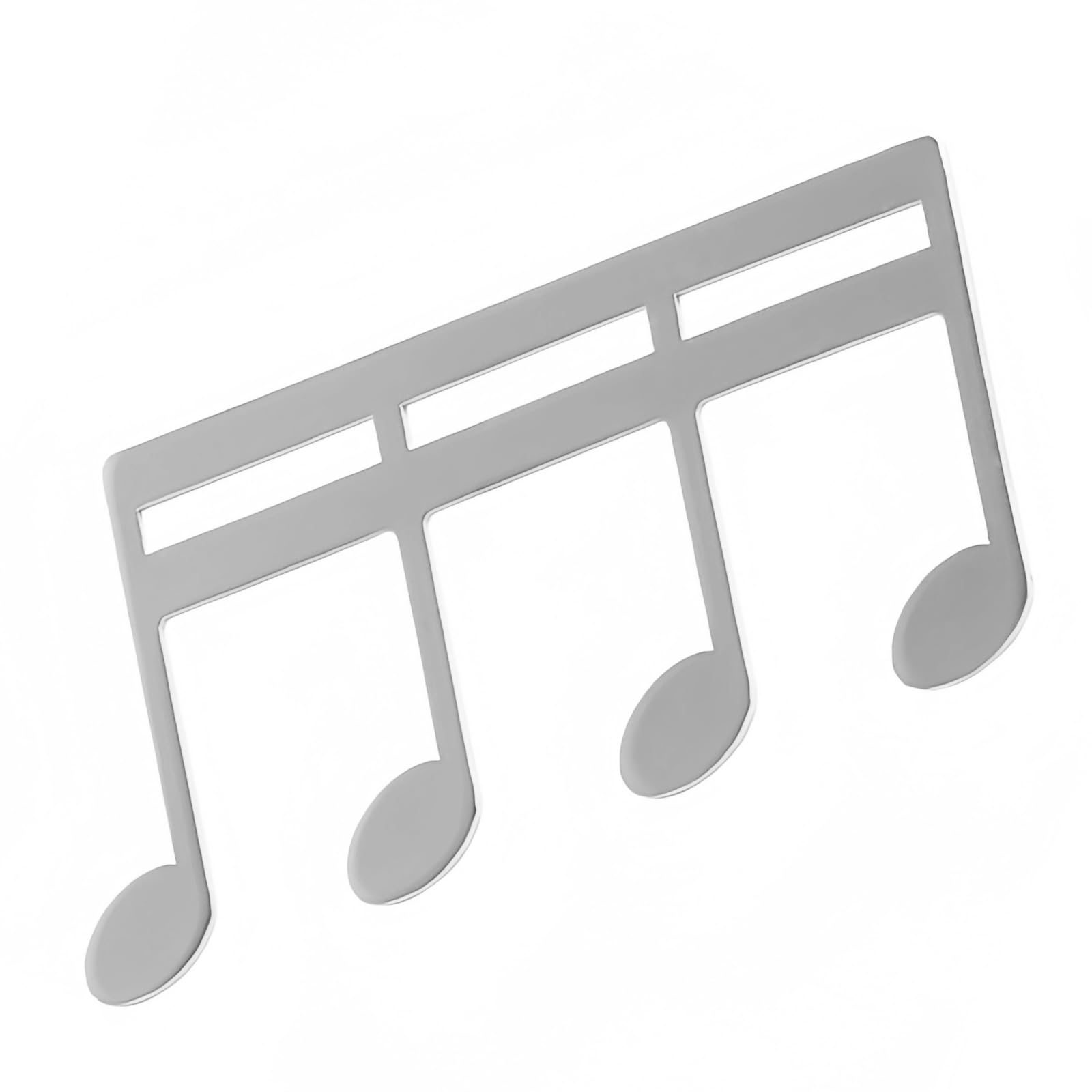 Musiin Metal Music Note M-shaped Book Clip, Sheet Music Stand Clip for Outdoor Performance, Bookmark, Book Piano, Guitar, Violin, Keyboard (Silver)