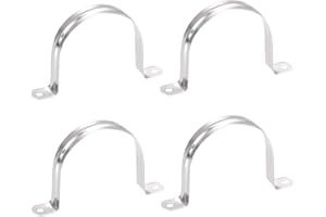 AKIHISA 4 pcs U Tube Pipe Clamp 304 Stainless Steel Rigid Pipe Strap Clamp ID 3Inch(75mm)