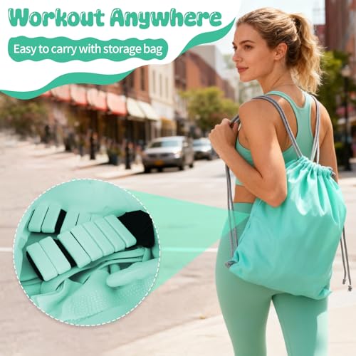 Kit Pilates en Casa Completo para Mujer, Incluye Aro Pilates de 14", Pelota de Pilates, Bandas Elásticas Musculación, Gomas Elásticas, Pesos de Muñeca Ajustables, Ideal para en Casa