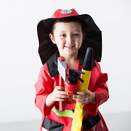 iPlay, iLearn Fire Chief Role Play Costume Set, Halloween Costume(3-6 Years)
