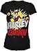 Harley Quinn Guns Blazing POW! Juniors Black T-shirt