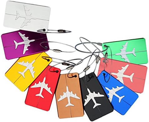 Xiwstar Luggage Tags, Bag Tag Travel ID Labels Tag for Baggage Suitcases Bags (4Pcs-Mixed Colors)