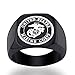 Zhongzhe Stainless Steel Men Signet Ring US Marine Corps Insignia Ring for Dad Husband