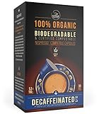 Nespresso Compatible Organic Coffee Capsules by Kiss Me Organics - Decaf - 100% Biodegradable and Compostable Coffee Pods - Made from Slow Roasted Organic Coffee Beans - 30 capsules