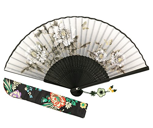 Wise Bird Chinese Fan Japanese Folding Hand Fan, Vintage Retro Style Fan 8