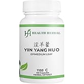 Health Herbal - HH1188C Yin Yang Huo/Epimedium Leaf, 100 Capsules/Bottle, 2 Bottles