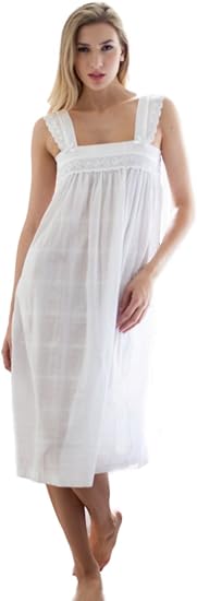 white cotton nighties uk