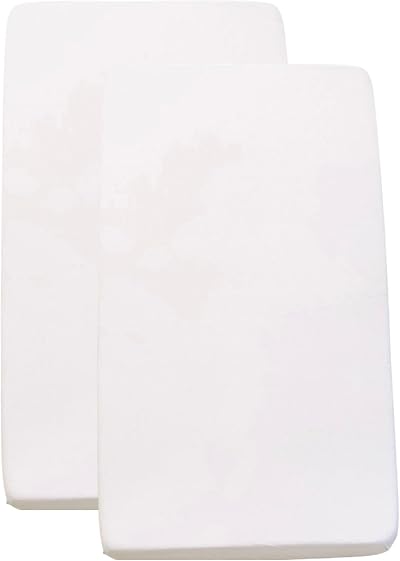 Sasma Home 2x Cot Bed Fitted Sheets 100% Cotton 70x140cm Soft