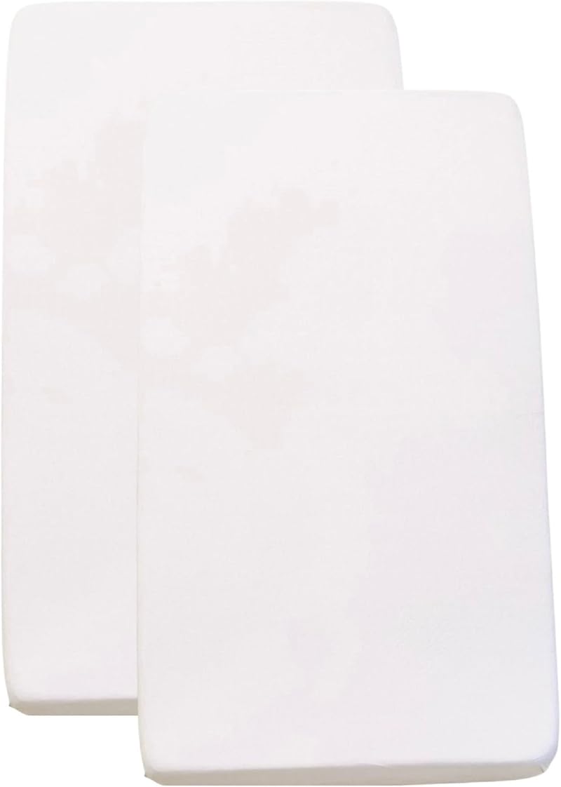 Sasma Home 2x Cot Bed Fitted Sheets 100% Cotton 70x140cm Soft