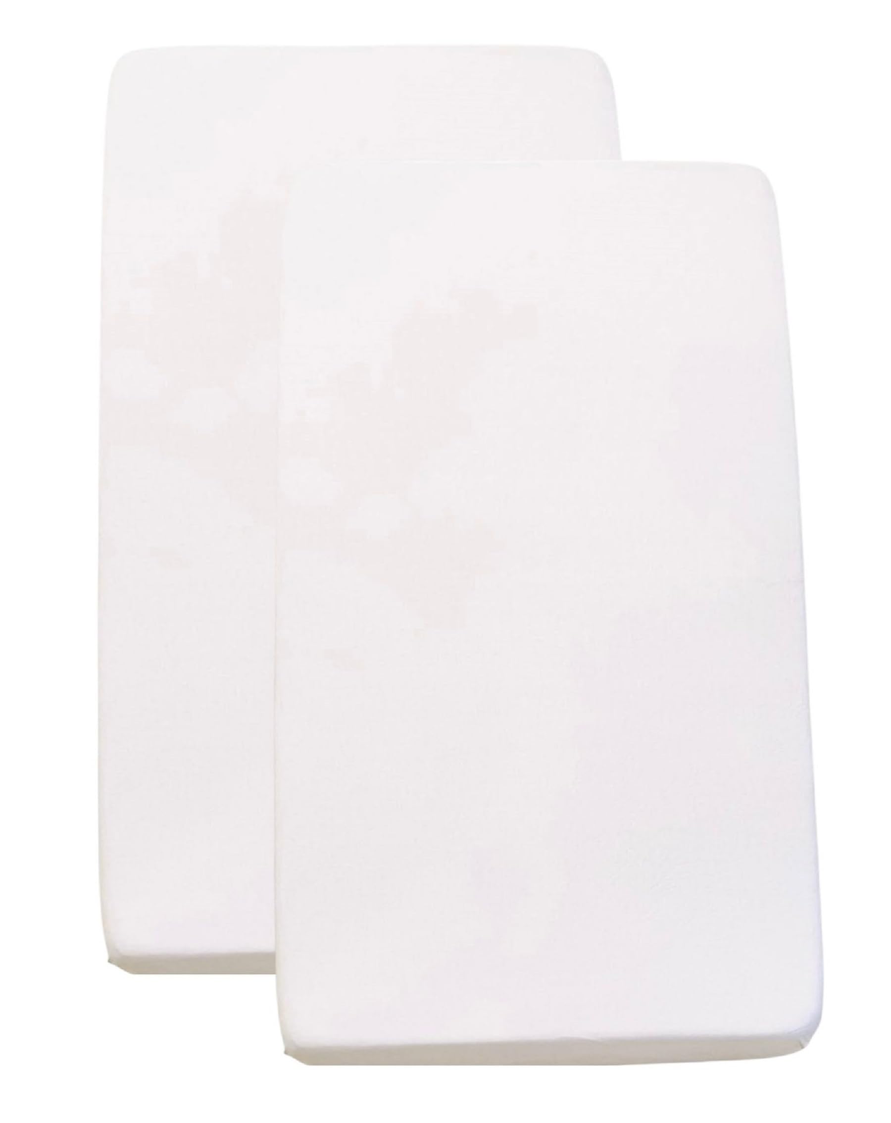 Sasma Home - 2 x Cot Bed Fitted Sheets 100% Cotton Very Soft (70 x 140 cm)