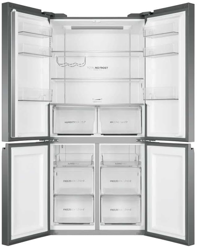 Side-by-Side Kühlschrank (T-Door), Grau/Glas, Serie-3