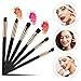 MAGEFY 20 PCs Makeup Blending Brush Tool Set,for Foundation Blending Blush Concealer Eye Shadow,Soft Fiber Bristles Premium Plastic Handles(Black Golden) with Makeup Brush Scrubbing Mat