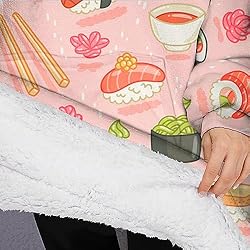 Sushi and Rolls Wearable Oversized Blanket, Sherpa
