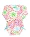RuffleButts Baby/Toddler Girls Long Sleeve One Piece Swimsuit - Tropical Garden with UPF 50+ Sun Protection - 6-12m