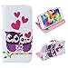 Fullkang Love Owl Family Leather Case Cover for Samsung Galaxy S5 I9600 G900