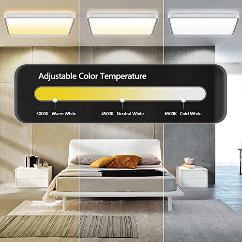 LED Deckenleuchte Dimmbar mit Fernbedienung, bedee 36W 4800LM Lampen Deckenlampen, 2.4cm Ultra Dünn Lichtfarbe und Helligkeit Einstellbar Modern lampe ​für Schlafzimmer/ Wohnzimmer/ Küche/ Flur 30cm