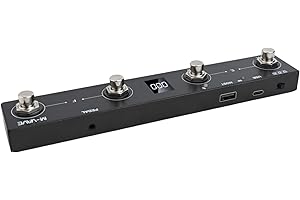 Chocolate Plus Wireless Footswitch Controller with 4 Buttons, Rechargeable(Black)