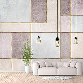 Wall Murals for Bedroom Abstract Geometric Theme Removable Wallpaper Peel and Stick Wall Stickers - 66x96 inches