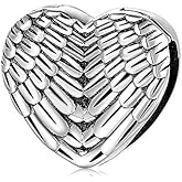 MEETCCY 925 Sterling Silver Reflexions Bracelet for Women Mesh Bracelet Clip Beads Safe Chain.Birthday Christmas Charm for Friends Mothers Wife (Feather Charms)