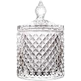 Glass Jars Food Storage Organizer Container Candy Storage Box Clear Surge Dish Vanity Canister Jar Glass with Lid Clear Jewelry Storage Jar