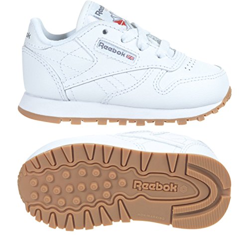 Reebok v69626 infant classic leather shoe, white/gum - 7