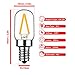 gezee 2W LED Filament T20 Night Light Bulb,Warm White 2700K, E12 Candelabra Base Lamp T20 Mini Tubular Shape,Refrigerator Indicator Bulb,20W Incandescent Equivalent, Non-dimmable,(5-Pack)