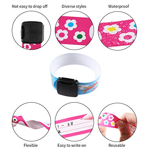 14 Pieces Children Safety ID Wristband Reusable Identification