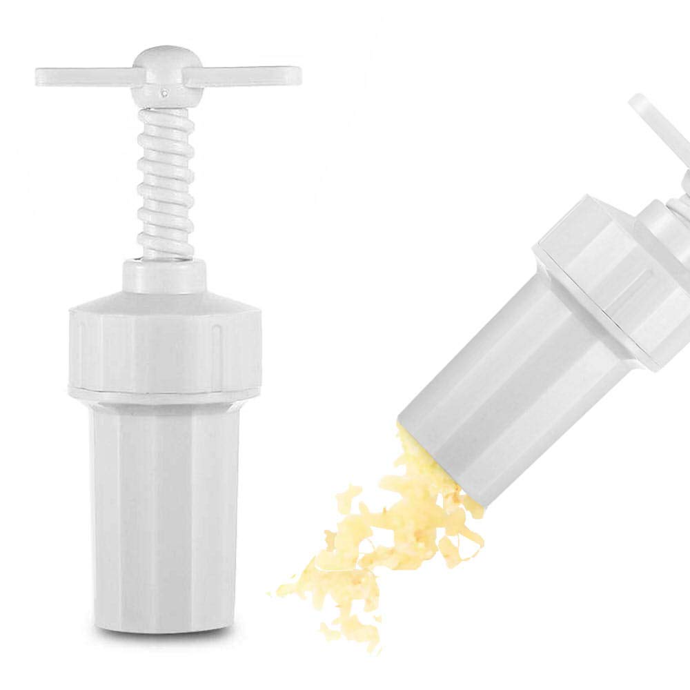 Tredoni 3x6cm Garlic Press Screw Masher - Plastic Garlic Crusher Squeezer Mincer