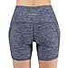 ODODOS High Waist Out Pocket Yoga Short Tummy Control Workout Running Athletic Non See-Through Yoga Shorts,NavyHeather,X-Smallthumb 3