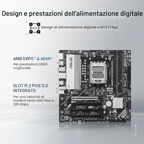 B650EM MAX GAMING WIFI, Scheda Madre AMD mATX, Slot DDR5, Nera