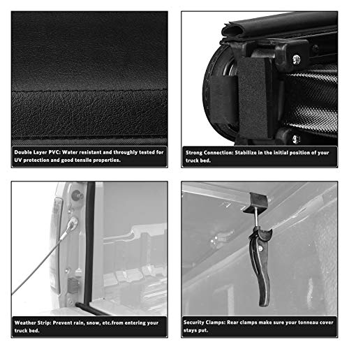 oEdRo Upgraded Soft TriFold Truck Bed Tonneau Cover Compatible for