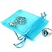 Akstore 100PCS 4x6inch (10x15cm) Drawstring Organza Jewelry Favor Pouches Wedding Party Festival Gift Bags Candy Bags (Light Blue)
