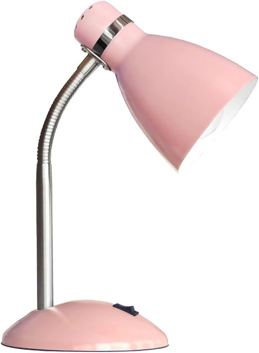 lampara de escritorio para ninos ninas color rosa lampara de mesita de noche para habitacion infantil altura 35 cm casquillo e27