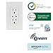 Leviton DZR15-1BZ Decora Z-Wave Controls 15-Amp Tamper Resistant Split Duplex Receptacle, White/Ivory/Light Almond