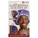 Donna Premium Collection Satin Bonnet and Sleep Cap #22015 Purple, High quality, smooth satin, satin texture, reversible, fits all sizes,