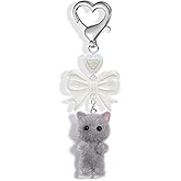 VINWO Cute Cat Plush Keychain, Cat Bag Charm Accessories Kawaii Gift for Backpack, Handbag, Purse, Car Keys